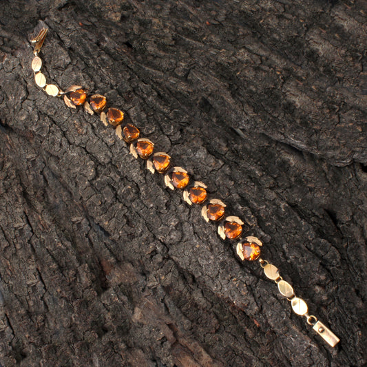 Golden Topaz Gold Bracelet