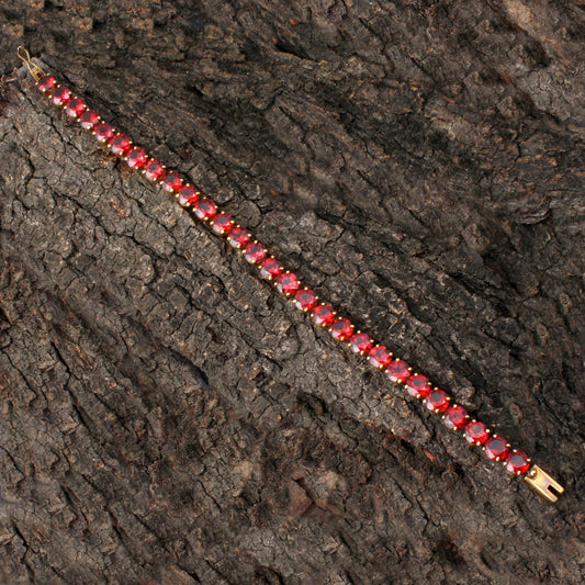 Garnet Gold Bracelet