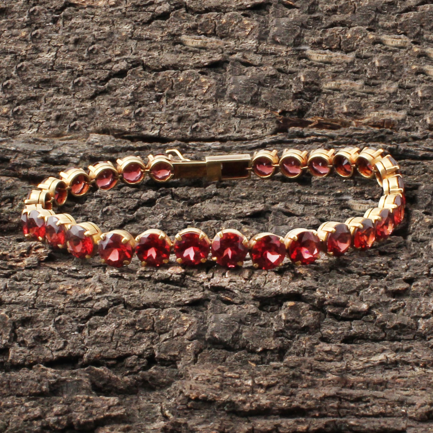 Garnet Gold Bracelet