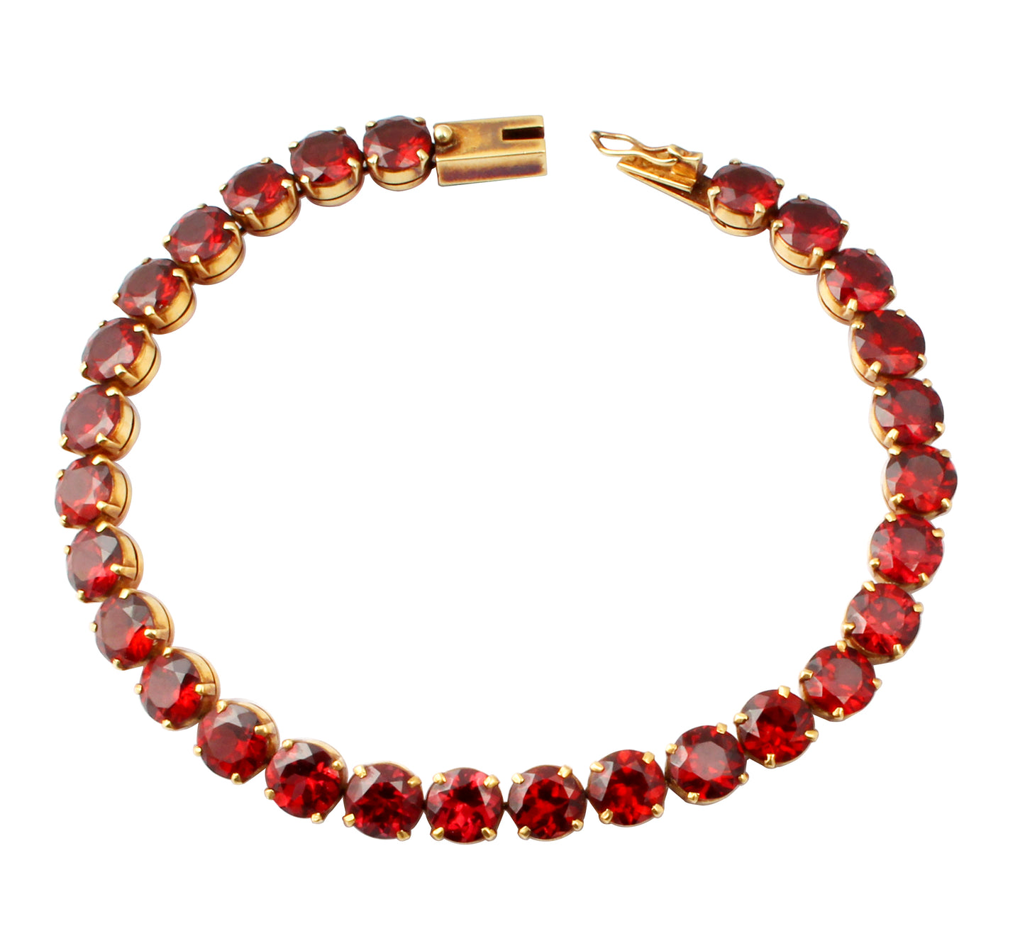 Garnet Gold Bracelet