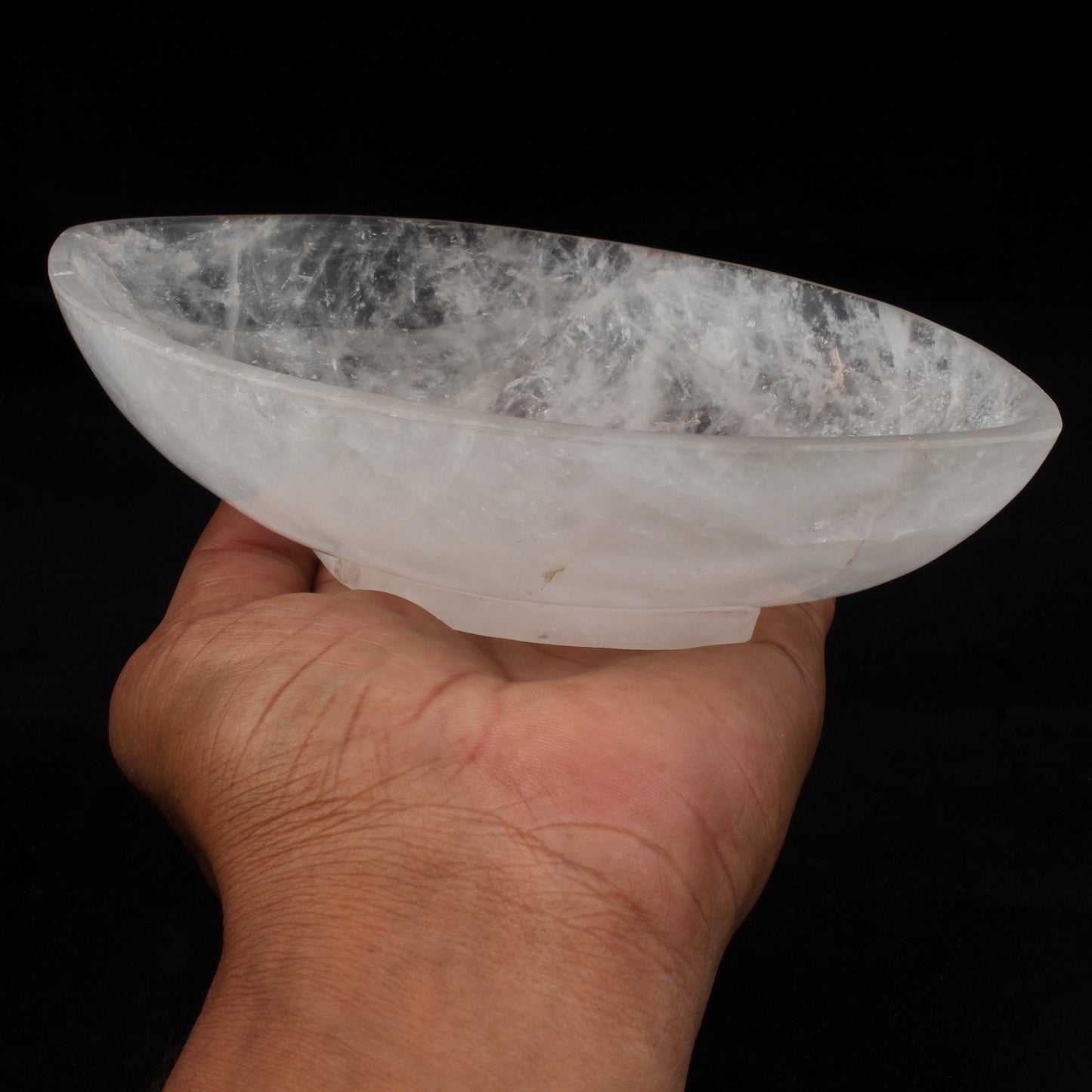 Natural Crystal Quartz Bowl Clear Quartz Hand Carved Gemstone Unique Spiritual Gift for Home Decor & Chakra Healing
