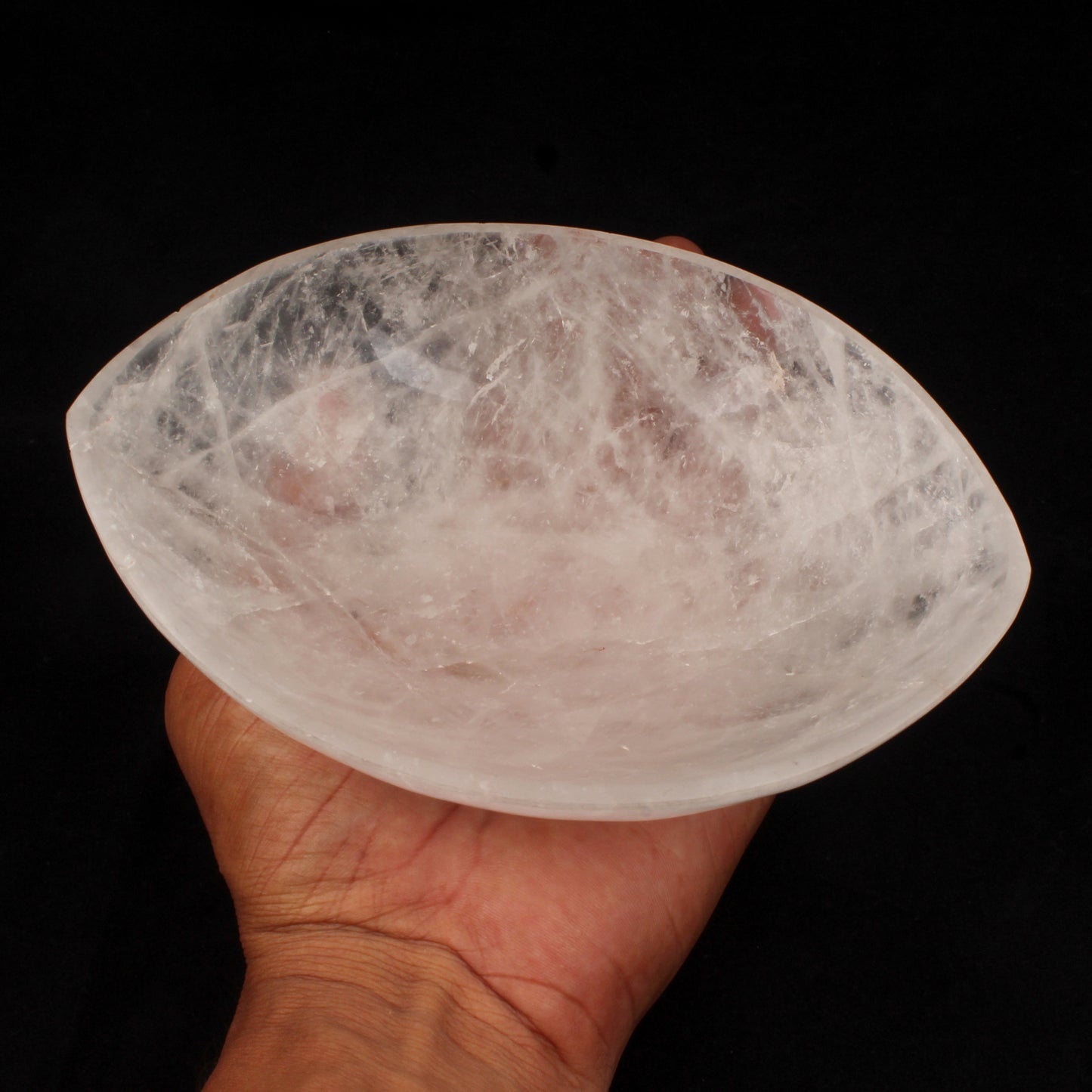 Natural Crystal Quartz Bowl Clear Quartz Hand Carved Gemstone Unique Spiritual Gift for Home Decor & Chakra Healing