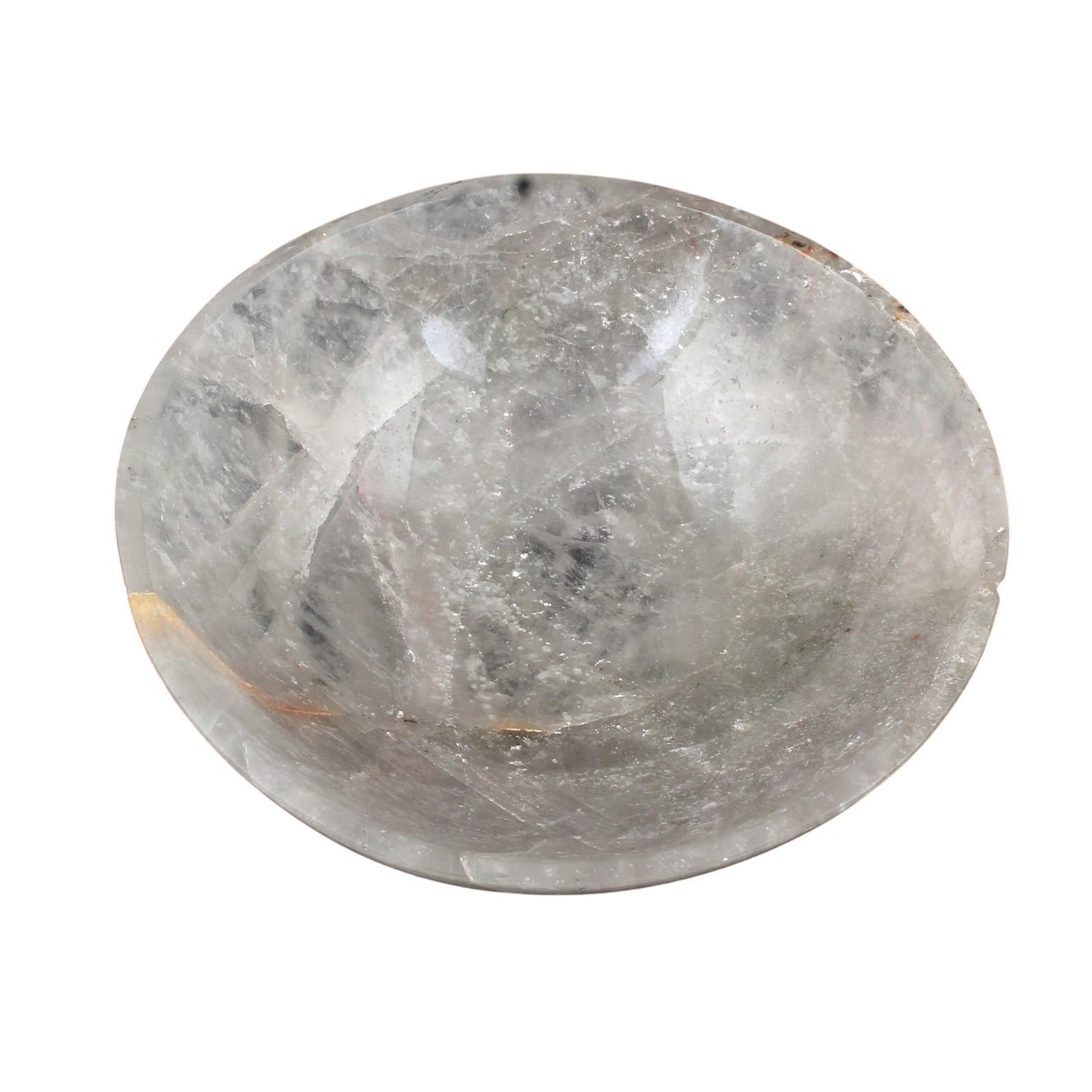 Clear Quartz Round Bowl Hand Carved Gemstone Natural Crystal Bowl for Healing, Meditation, Chakra Balancing, Self-Love & Spiritual