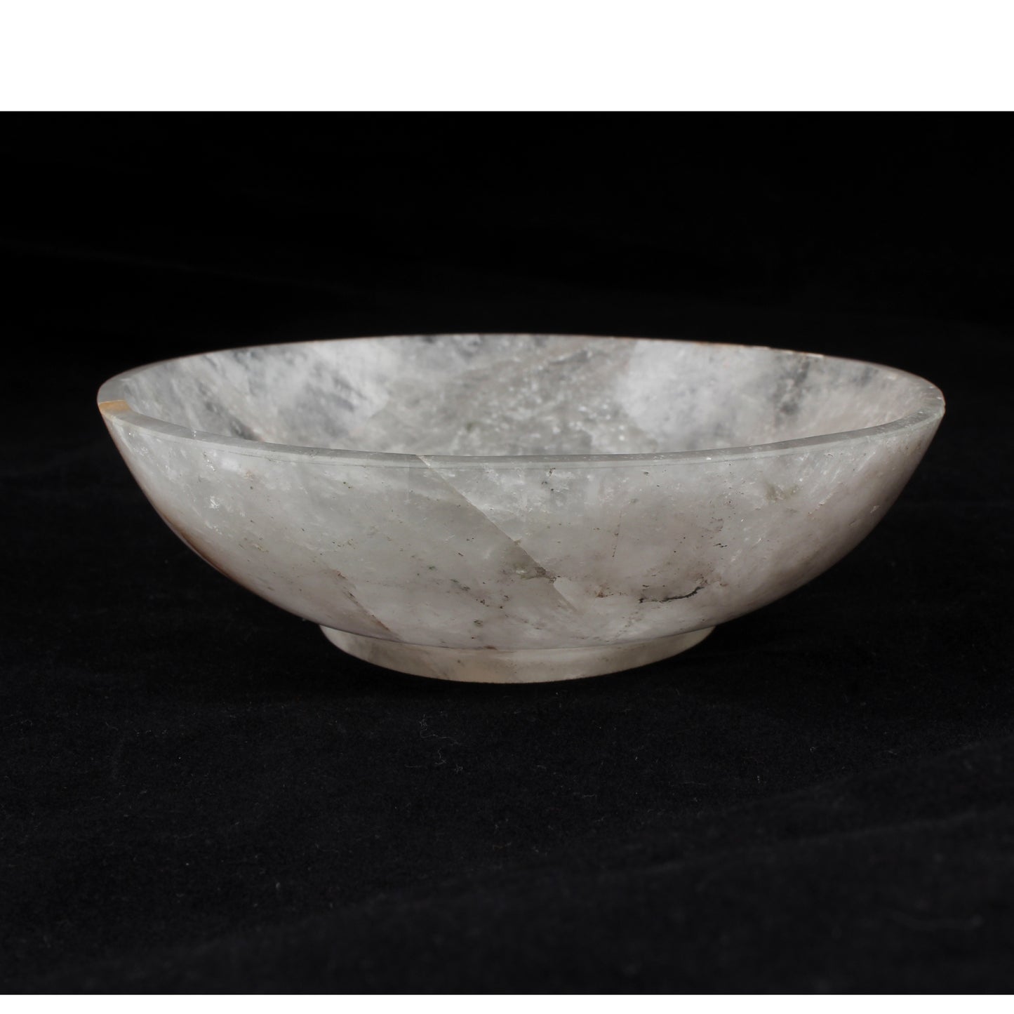 Clear Quartz Round Bowl Hand Carved Gemstone Natural Crystal Bowl for Healing, Meditation, Chakra Balancing, Self-Love & Spiritual