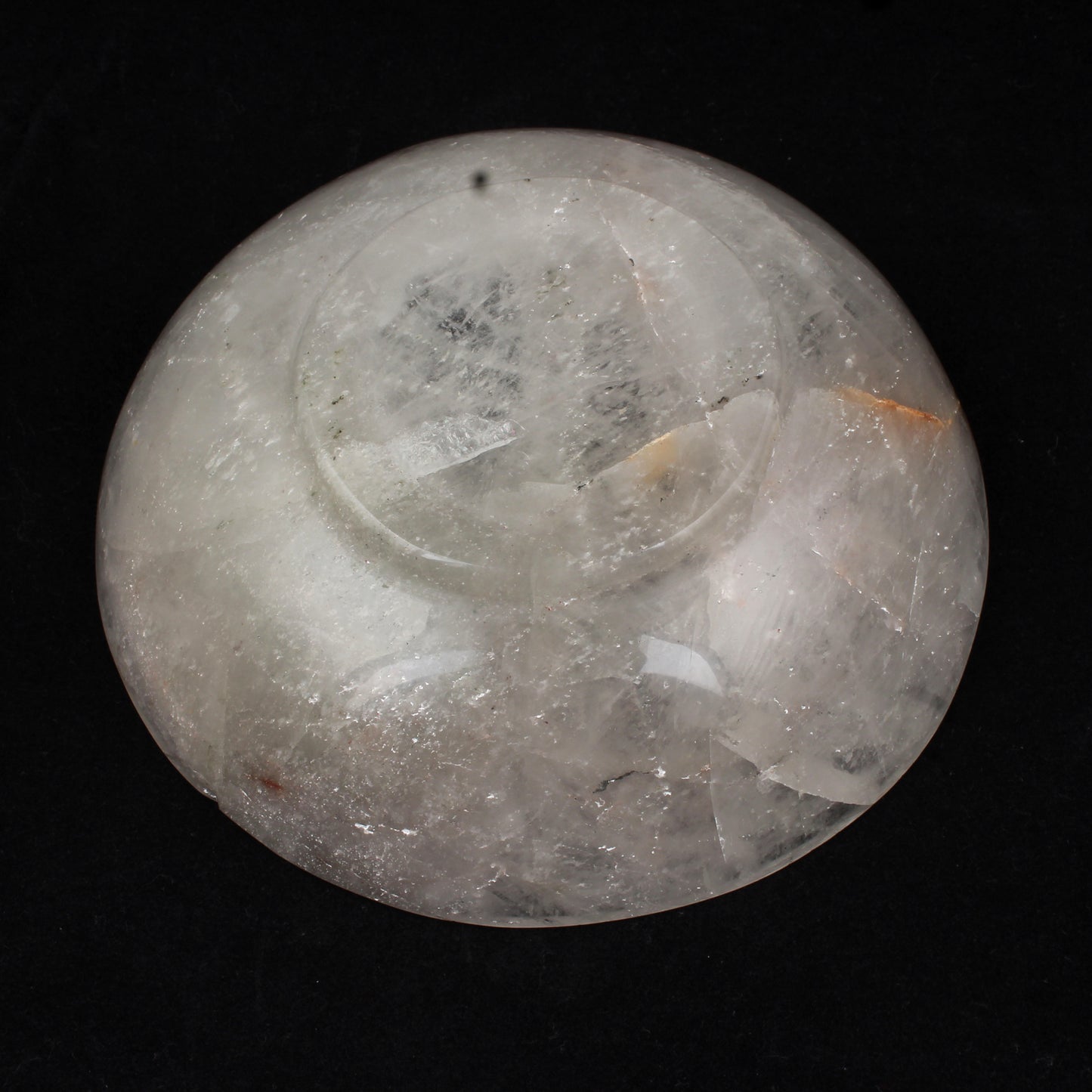 Clear Quartz Round Bowl Hand Carved Gemstone Natural Crystal Bowl for Healing, Meditation, Chakra Balancing, Self-Love & Spiritual