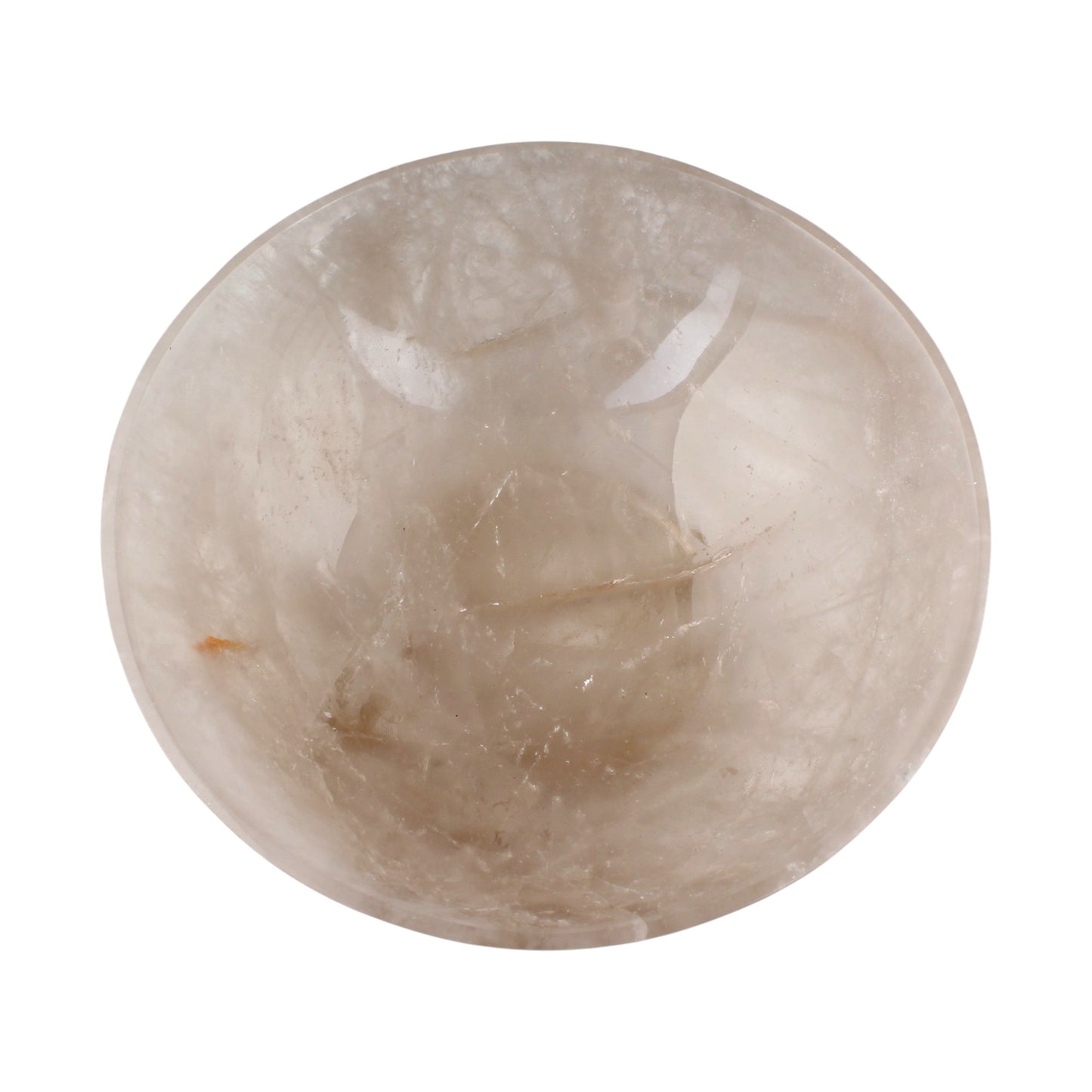 Clear Quartz Round Bowl Hand Carved Gemstone Natural Crystal Bowl for Healing, Meditation, Chakra Balancing, Decorative Bowl