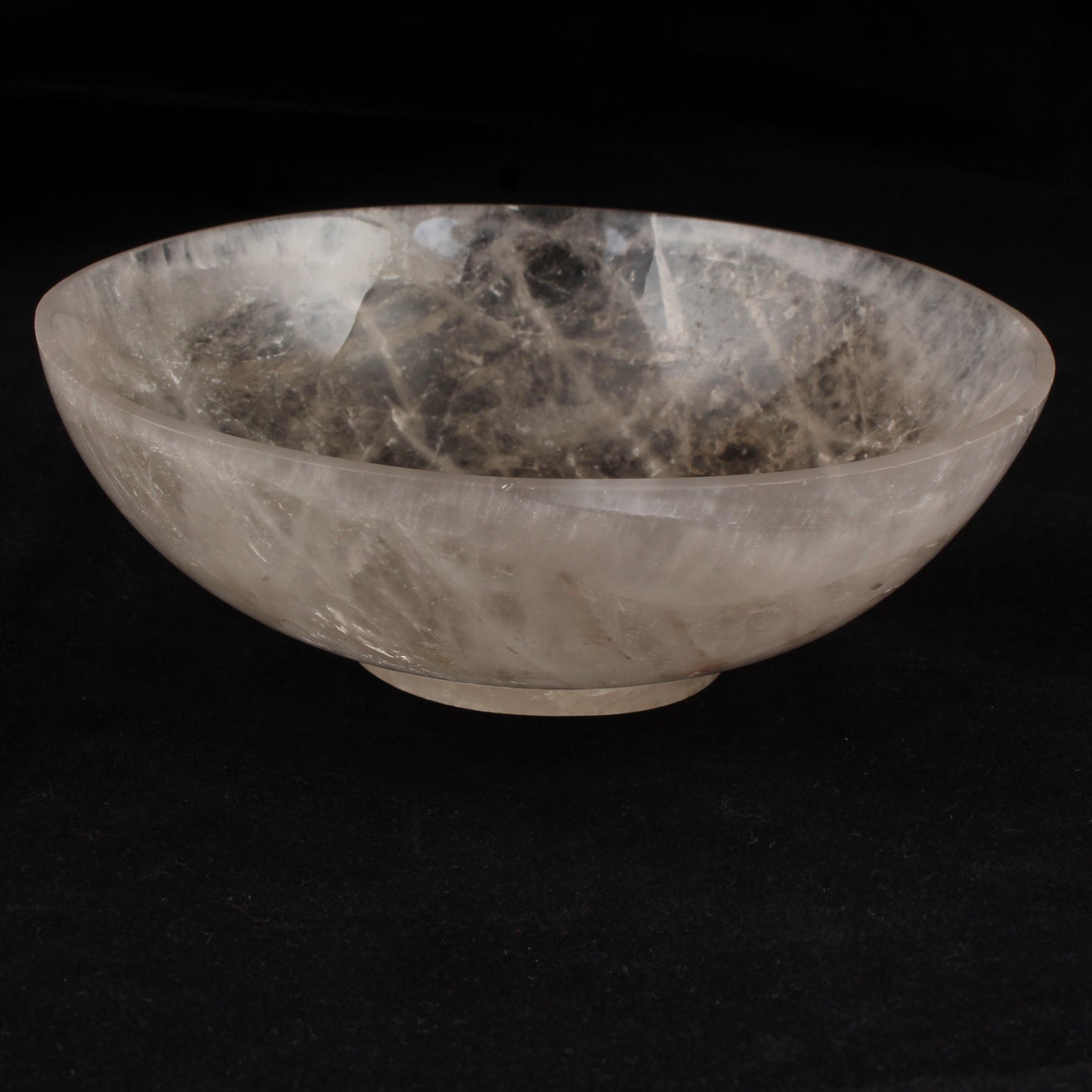 Clear Quartz Round Bowl Hand Carved Gemstone Natural Crystal Bowl for Healing, Meditation, Chakra Balancing, Decorative Bowl