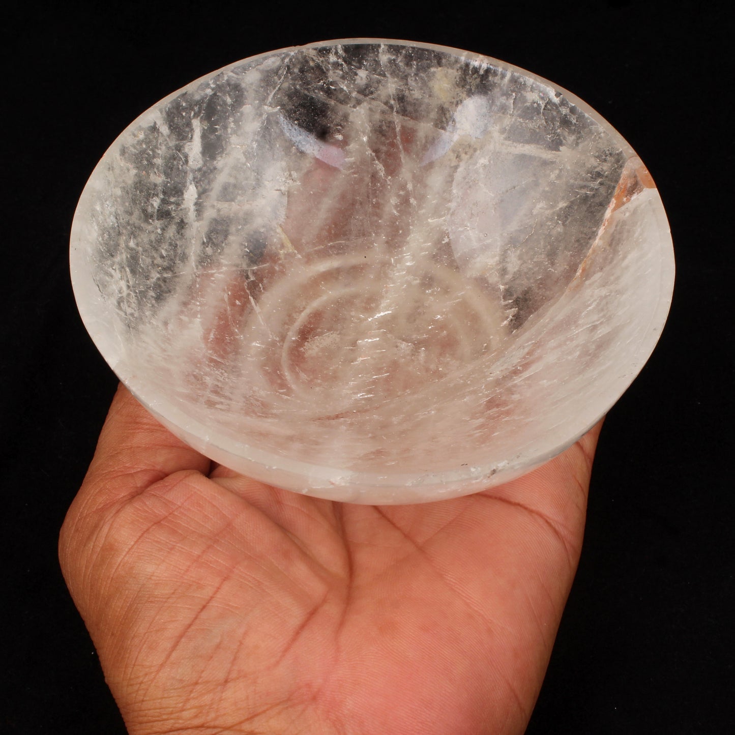 Clear Quartz Crystal Bowl Polished Gemstone Bowl For Energy Cleansing, Meditation Chakra Healing, Reiki, Altar Decor, Crystal Gift