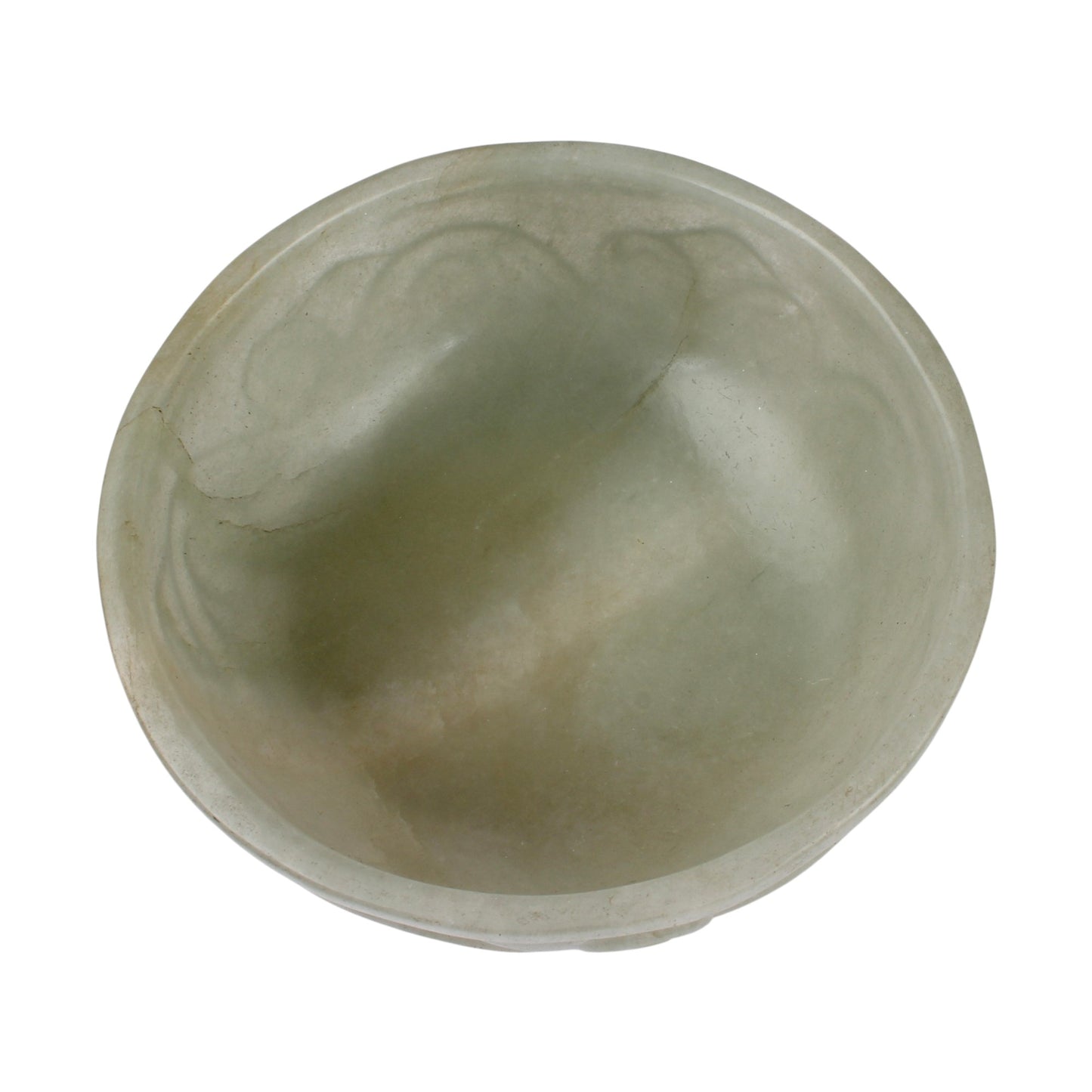 Green Jade Round Bowl Hand Carved Gemstone Natural Crystal Bowl for Healing, Meditation, Chakra Balancing, Self-Love & Spiritual