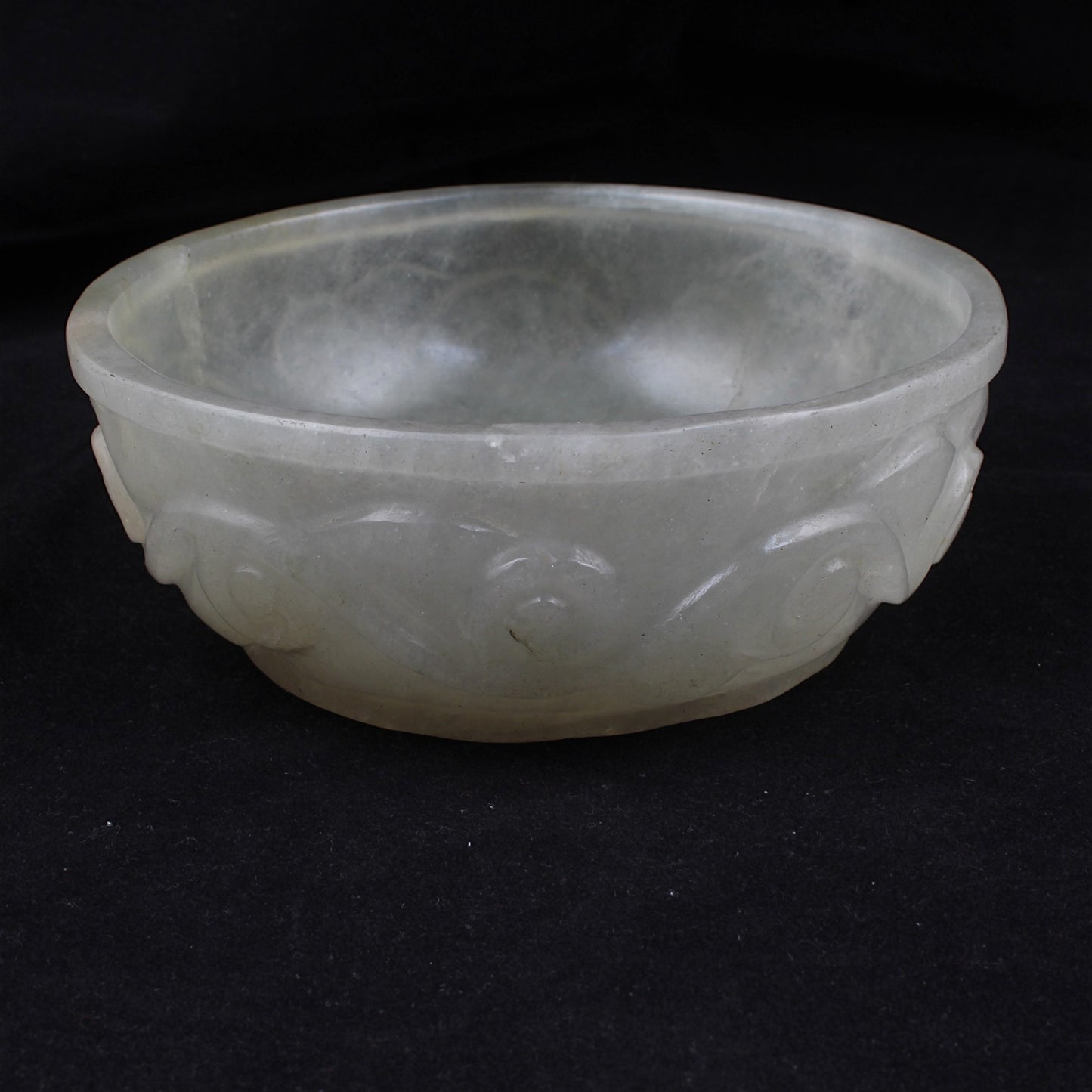 Green Jade Round Bowl Hand Carved Gemstone Natural Crystal Bowl for Healing, Meditation, Chakra Balancing, Self-Love & Spiritual