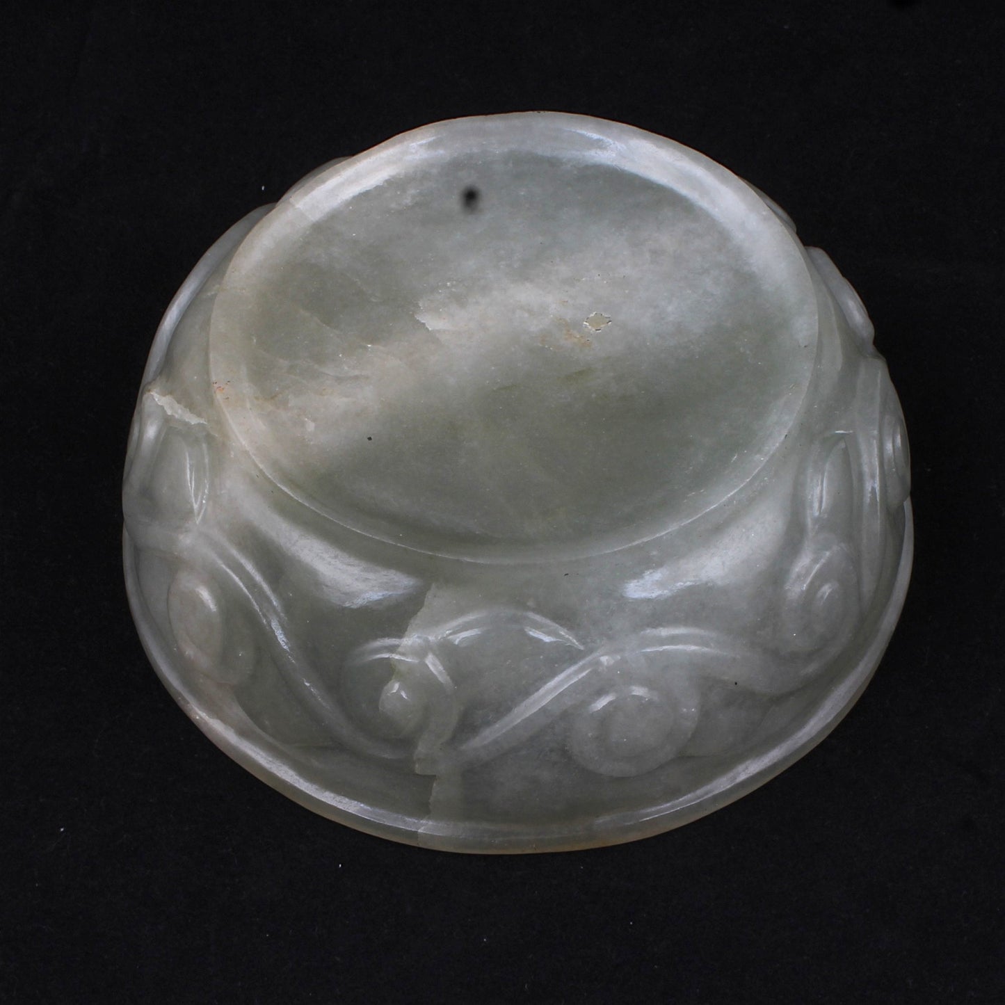 Green Jade Round Bowl Hand Carved Gemstone Natural Crystal Bowl for Healing, Meditation, Chakra Balancing, Self-Love & Spiritual