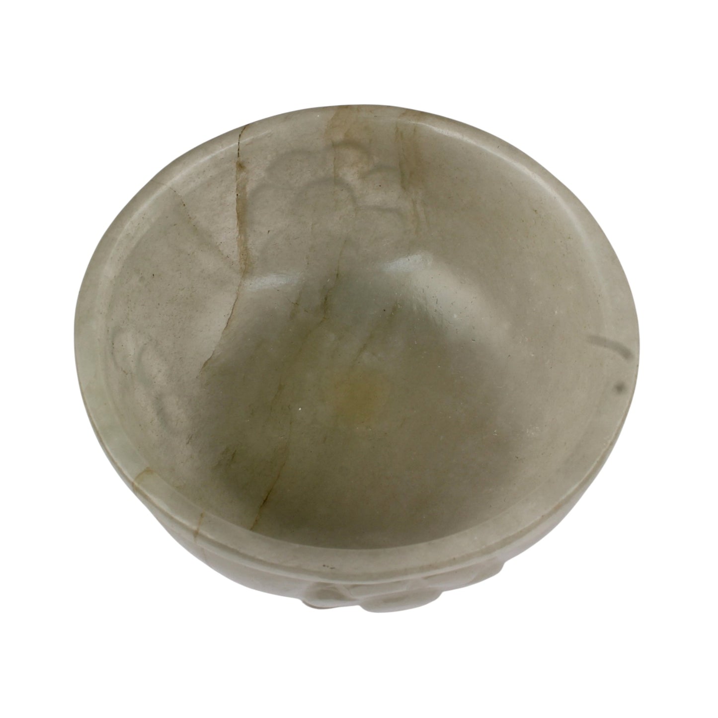 Green Jade Round Bowl Hand Carved Gemstone Natural Crystal Bowl for Healing, Meditation, Chakra Balancing Self-Love & Spiritual