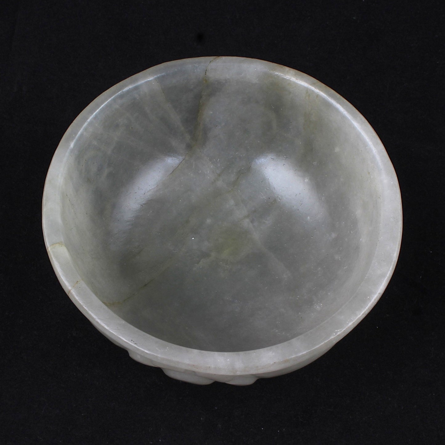 Green Jade Round Bowl Hand Carved Gemstone Natural Crystal Bowl for Healing, Meditation, Chakra Balancing Self-Love & Spiritual