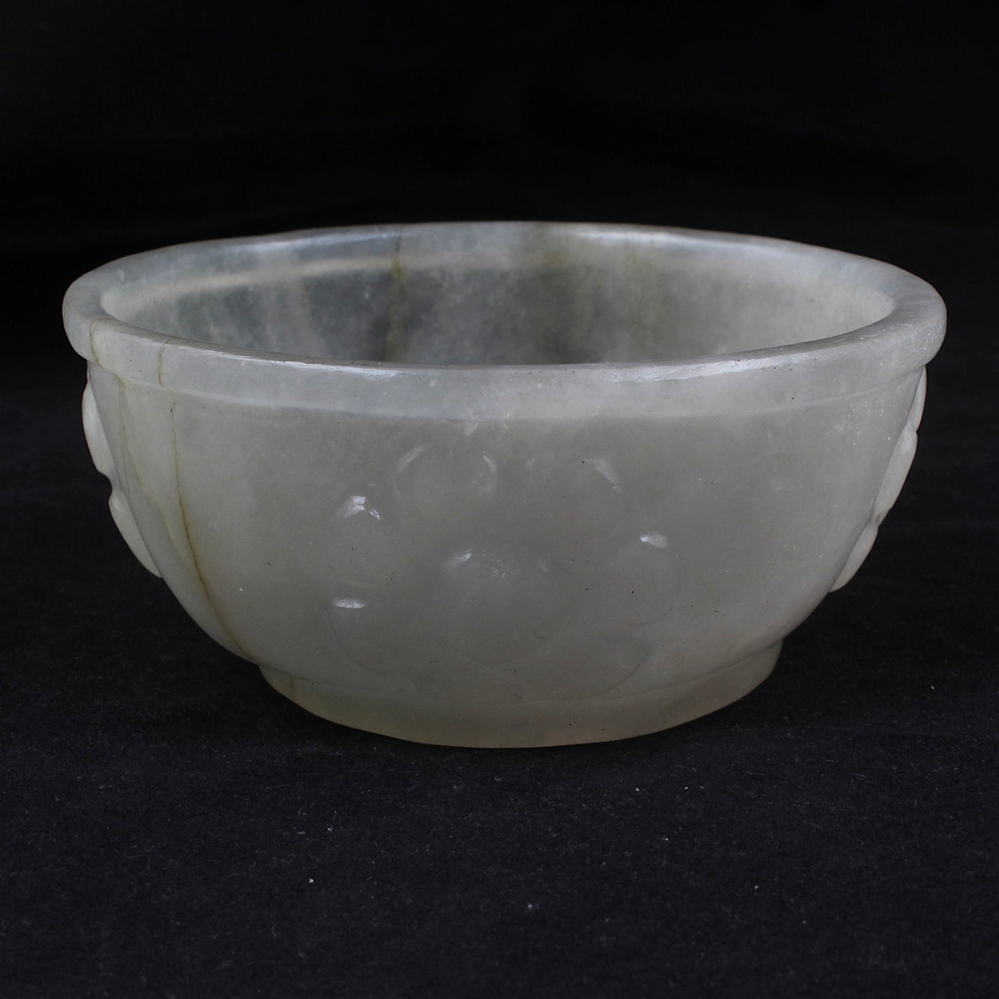 Green Jade Round Bowl Hand Carved Gemstone Natural Crystal Bowl for Healing, Meditation, Chakra Balancing Self-Love & Spiritual