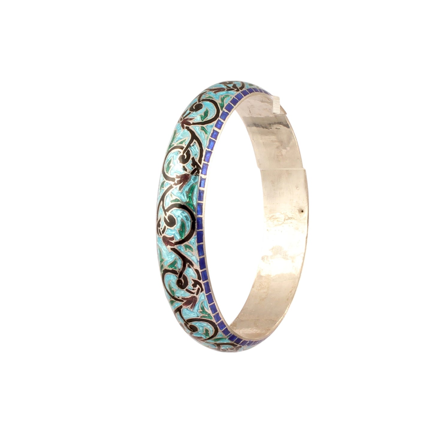 Cloisonne Traditional 925 Sterling Silver Enamel Bangles