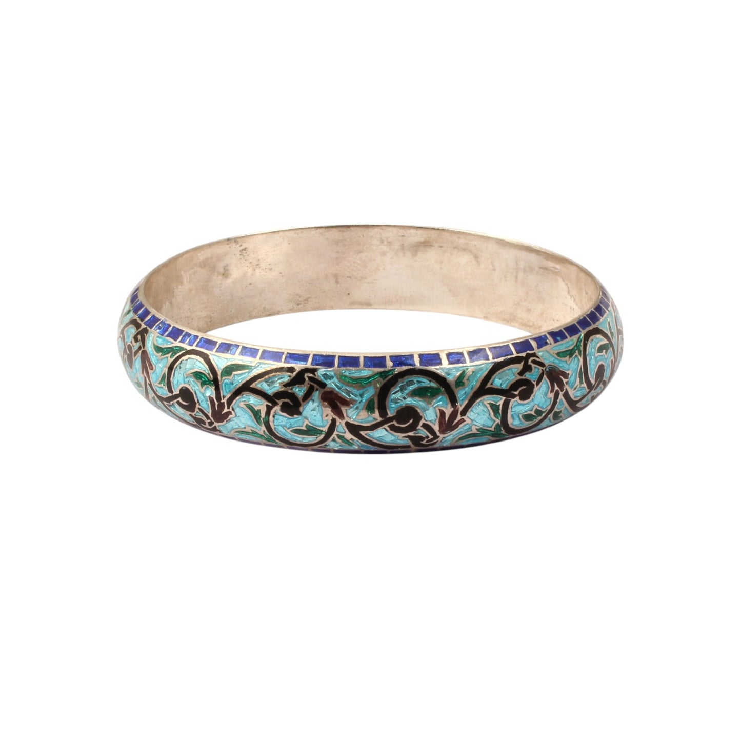 Cloisonne Traditional 925 Sterling Silver Enamel Bangles