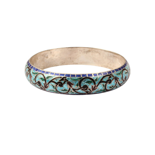 Cloisonne Traditional 925 Sterling Silver Enamel Bangles