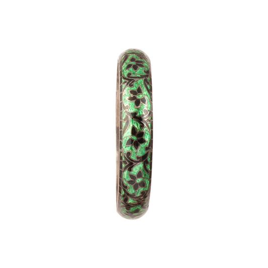 925 Sterling Silver Bangle Multi Color Enamel Work Jewelry