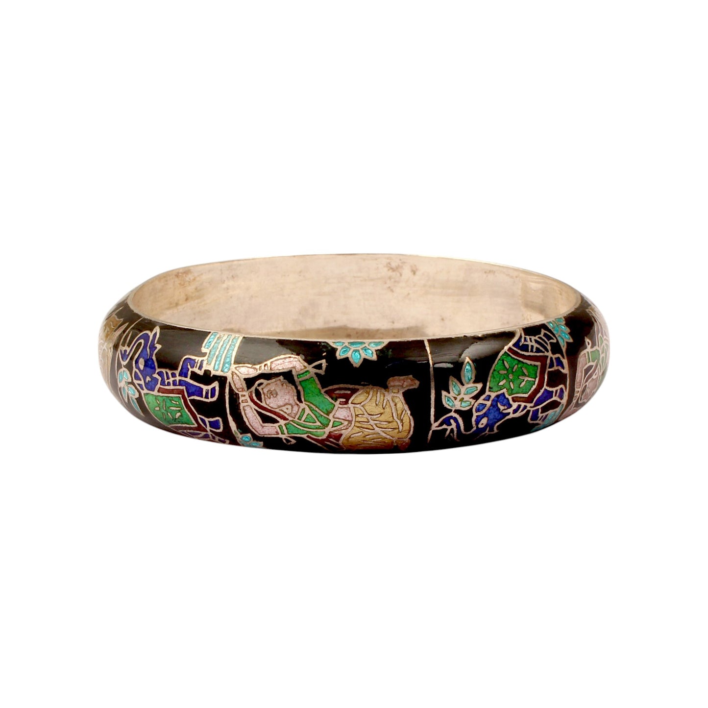 Meenakari Traditional 925 Sterling Silver Enamel Bangles