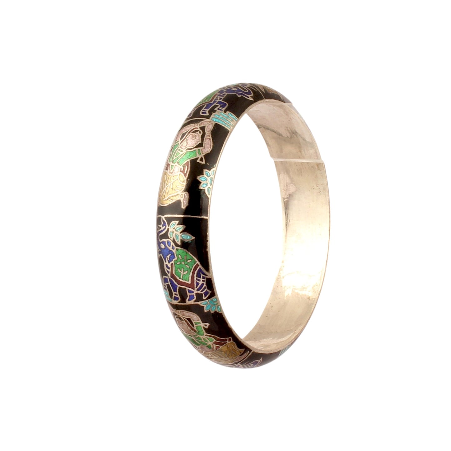 Meenakari Traditional 925 Sterling Silver Enamel Bangles