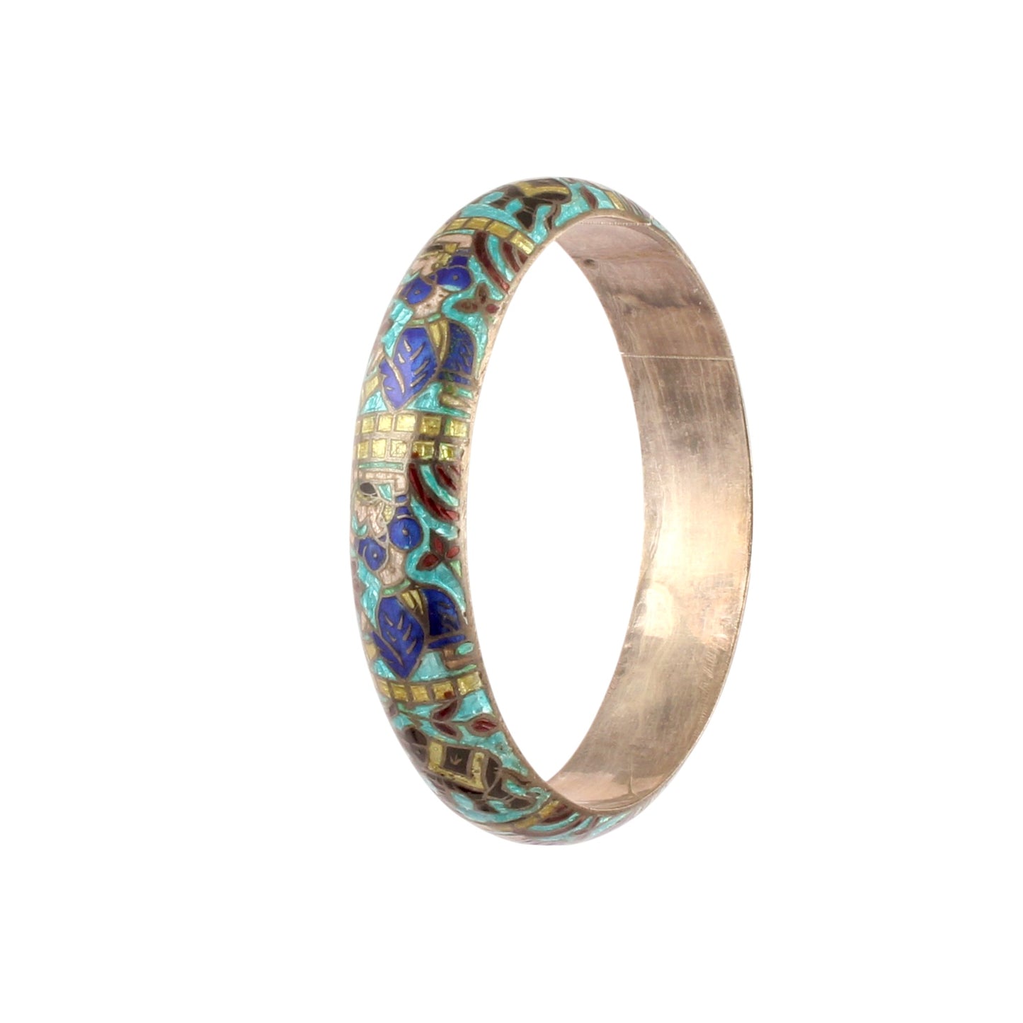 Ethnic Wear Traditional Enamel Bangle for Women 925 Sterling Silver Meenakari Jewelry