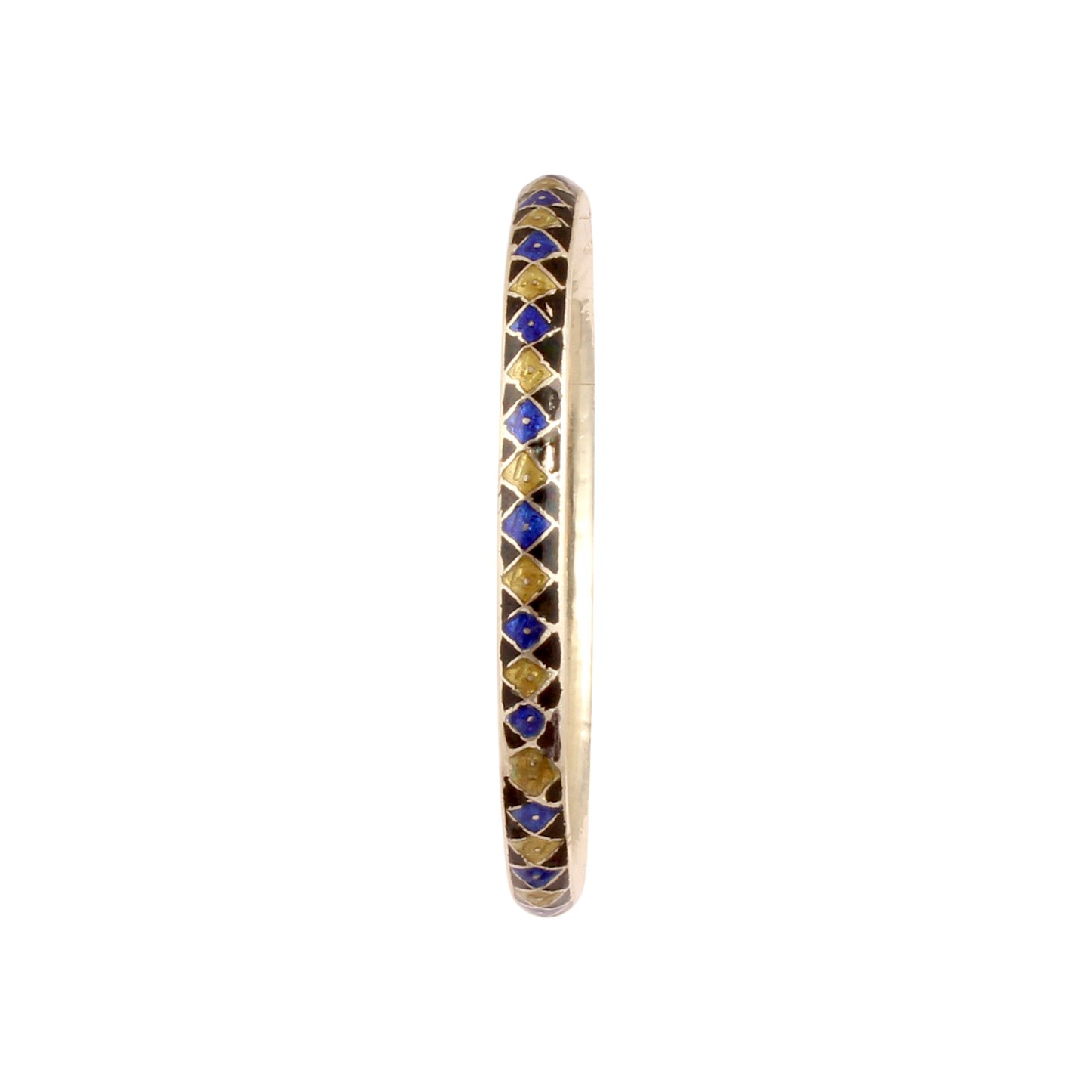 Cloisonne Meenakari (Multi color Enamel) Solid 925 Sterling Silver Minimalist Bangles
