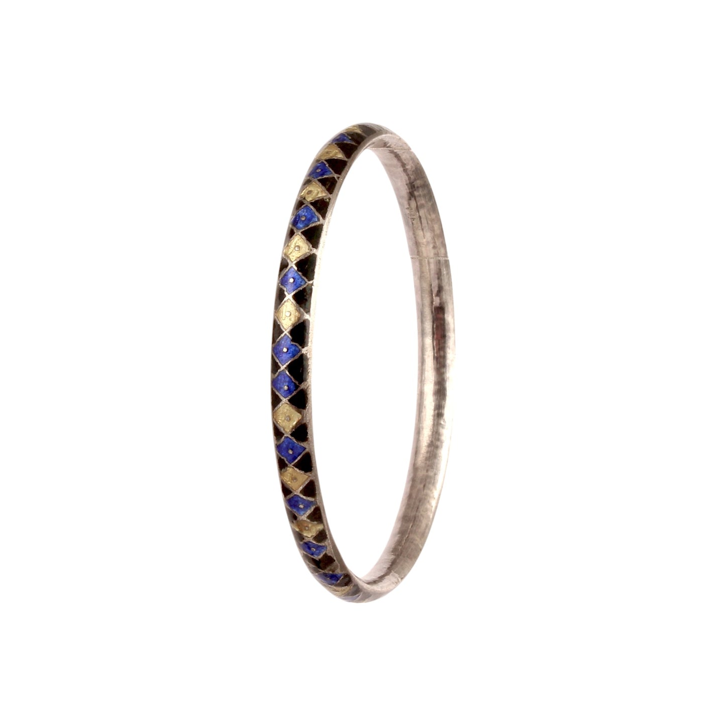 Meenakari Enamel Bangle Handmade 925 Sterling Silver Designer Jewelry