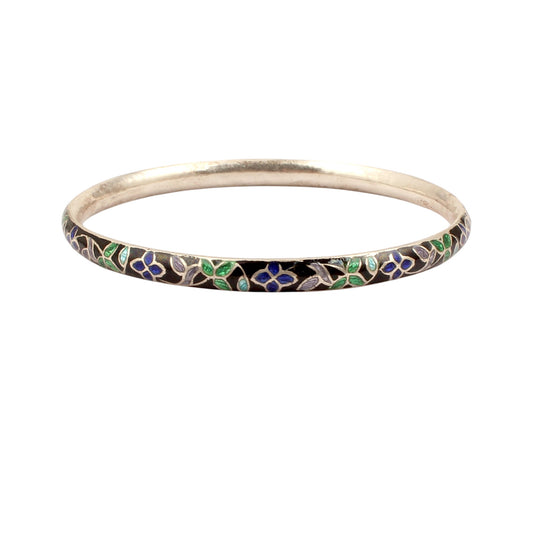 Meenakari Enamel Work Bangle Handmade 925 Sterling Silver Designer Jewelry