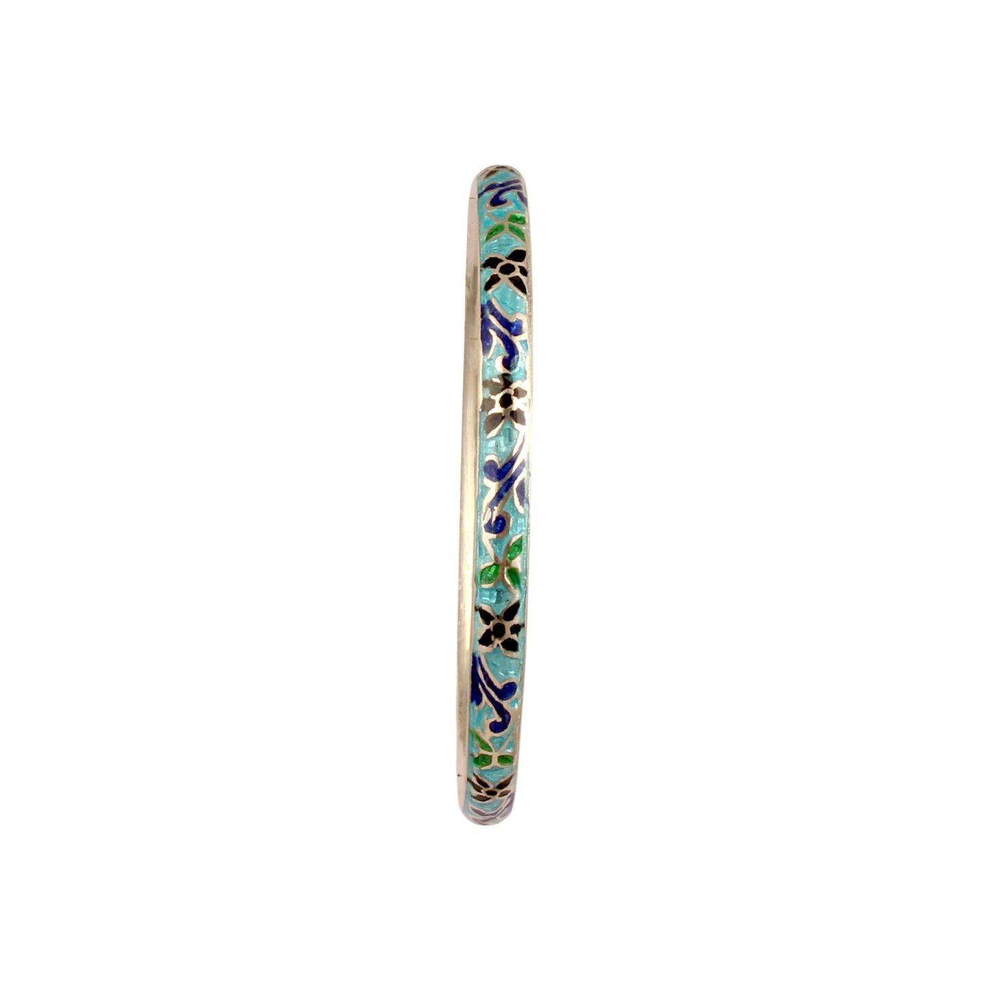 Enamel Meenakari Work Traditional Wear Bangle Handmade 925 Sterling Silver Jewelry