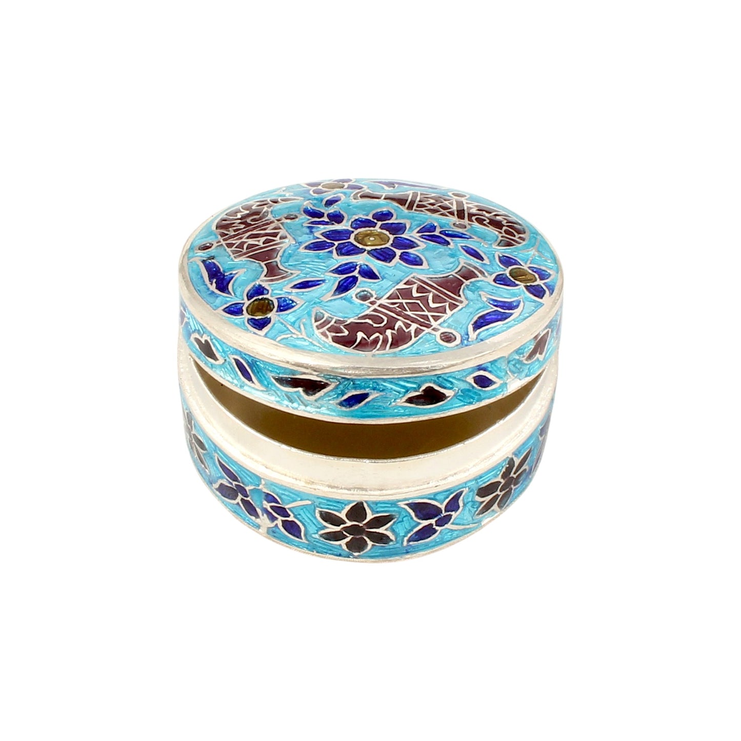 Sword Enamel Silver Box 925 Sterling Silver Vintage Handmade Jewellery Box