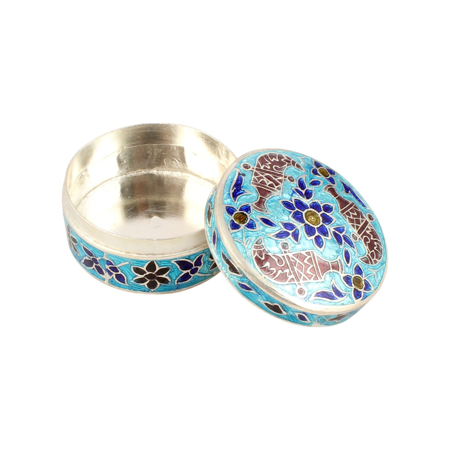Sword Enamel Silver Box 925 Sterling Silver Vintage Handmade Jewellery Box