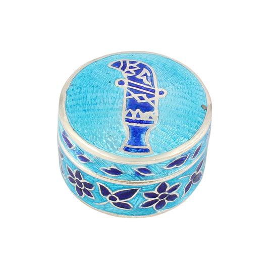 Sword Enamel Silver Box 925 Sterling Silver Vintage Handmade Jewelry Box