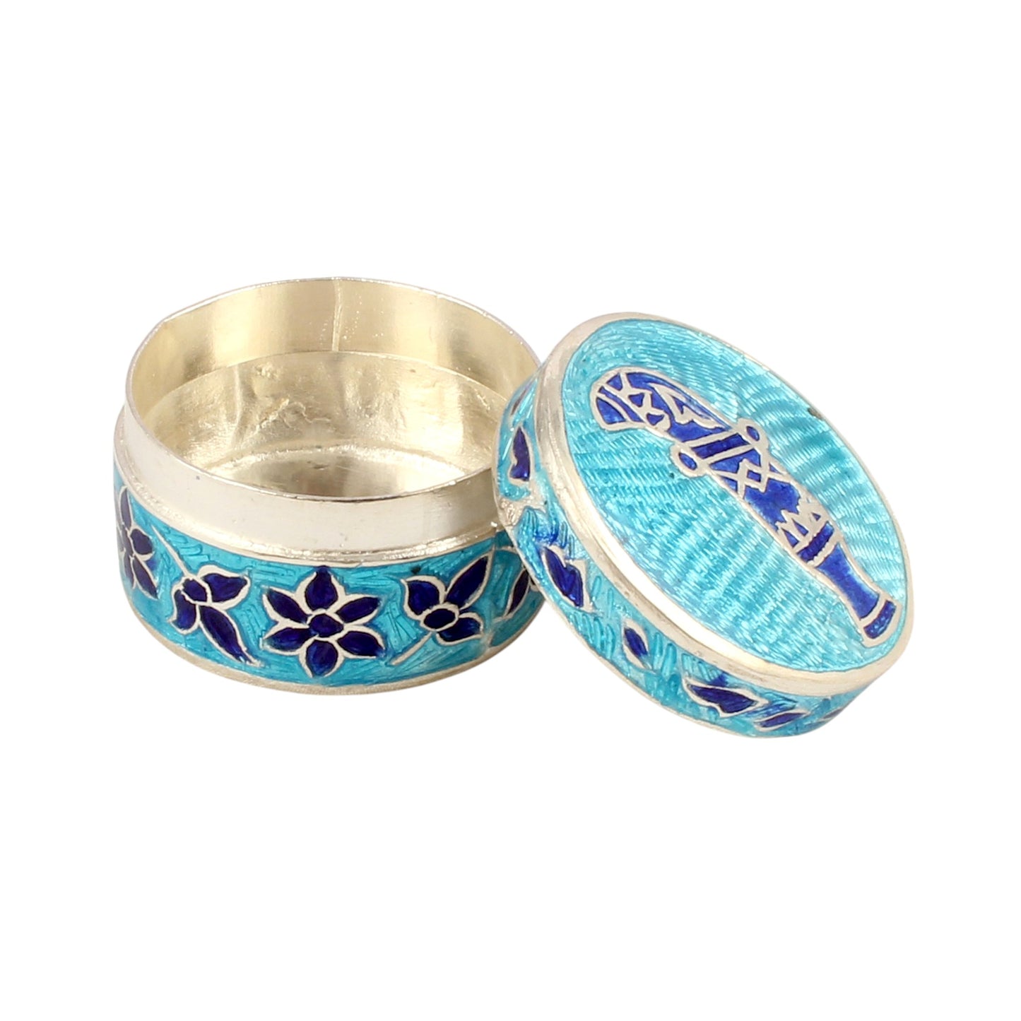 Sword Enamel Silver Box 925 Sterling Silver Vintage Handmade Jewelry Box