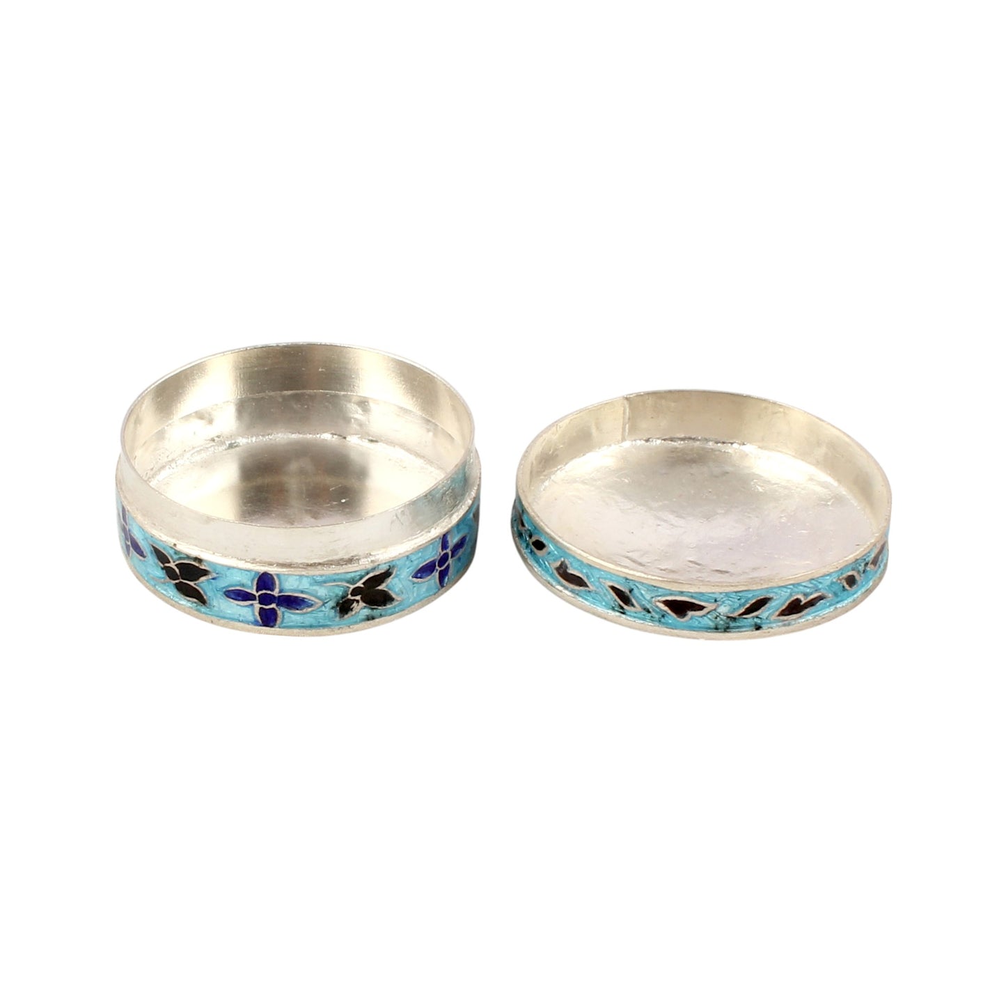 Leaf Enamel Work Box 925 Sterling Silver Enamelled Jewelry Store Box