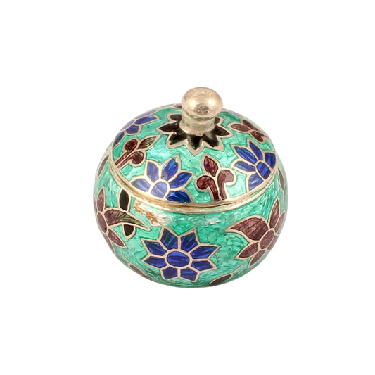 925 Sterling Silver Trinket Box Solid Kumkum Casket Box Sindoor Box