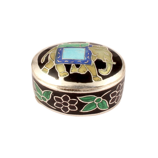 Elephant Enamel Work Box 925 Sterling Silver Jewelry Store Box