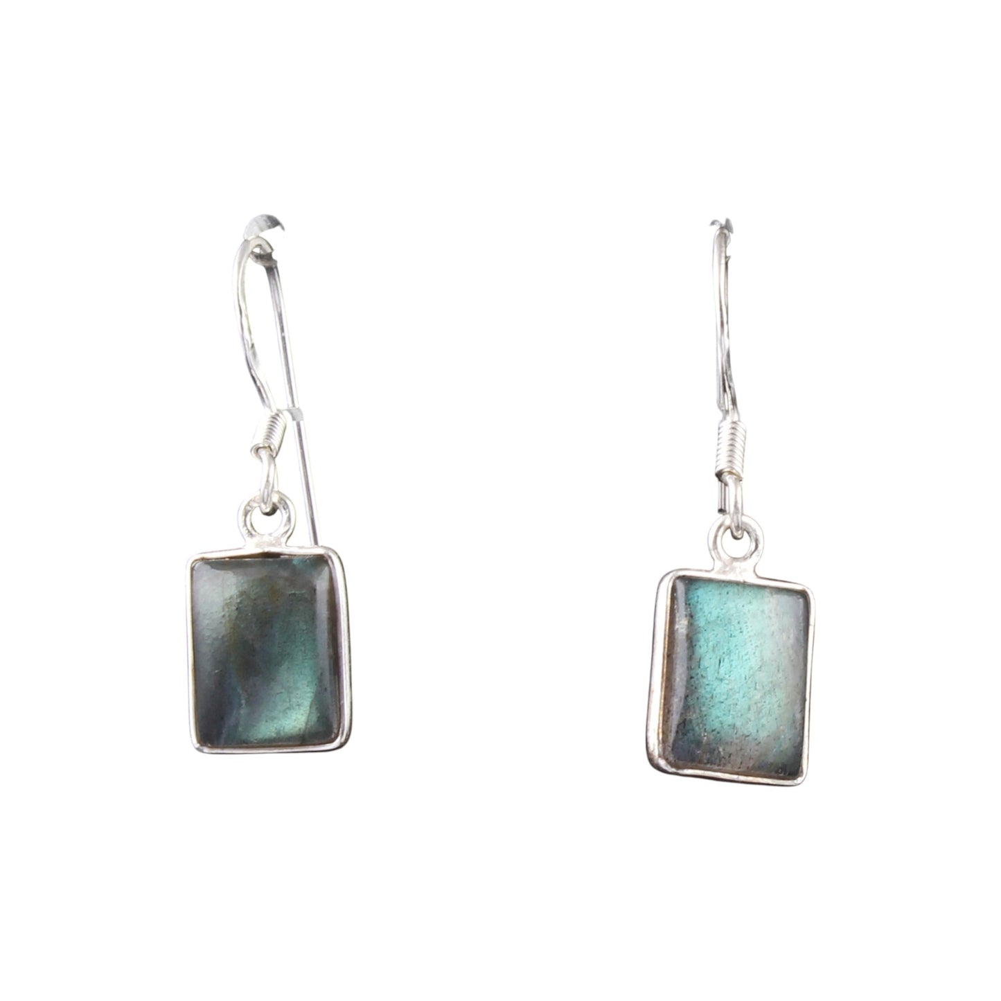 Dangle Labradorite Earrings Handmade Bezel 925 Sterling Silver Natural Gemstone Earrings Jewelry