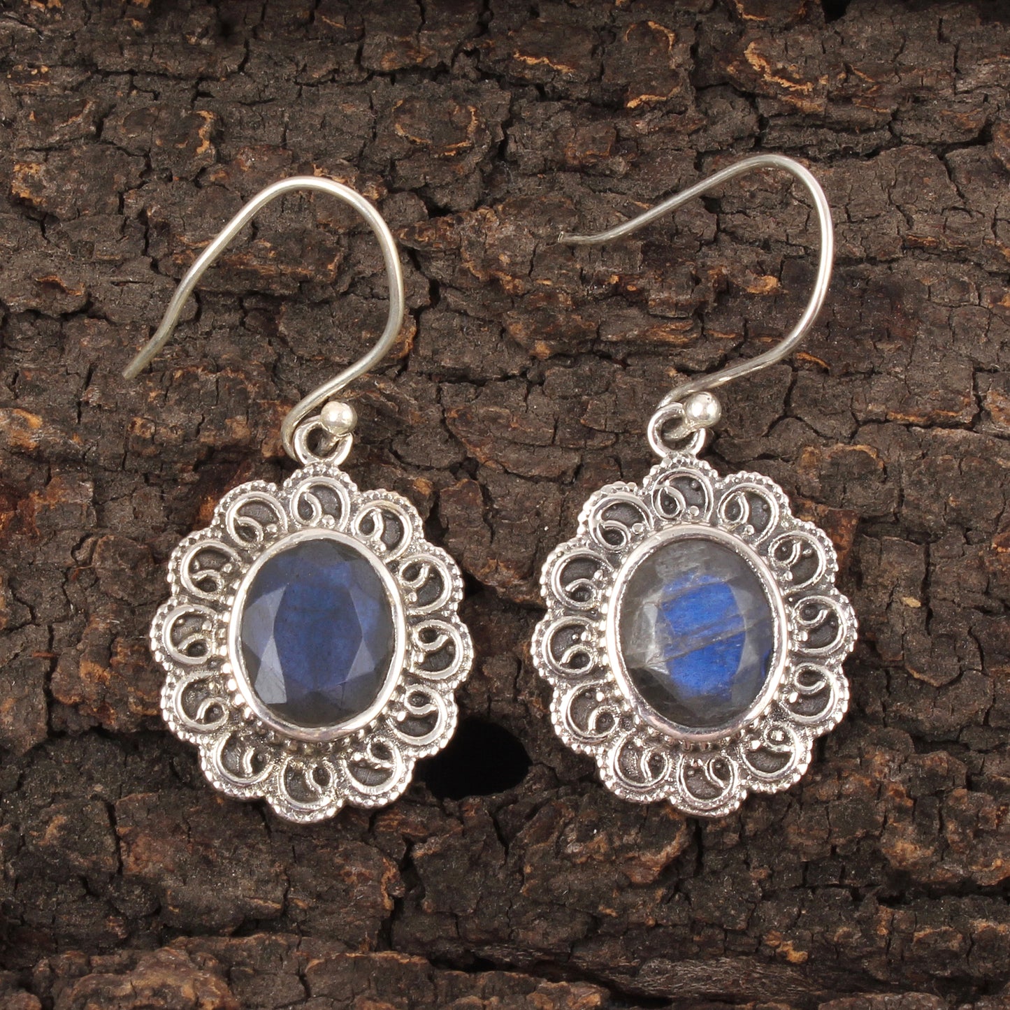 Bohemian Labradorite Earrings Handmade Designer 925 Sterling Silver Faceted Natural Gemstone Earrings