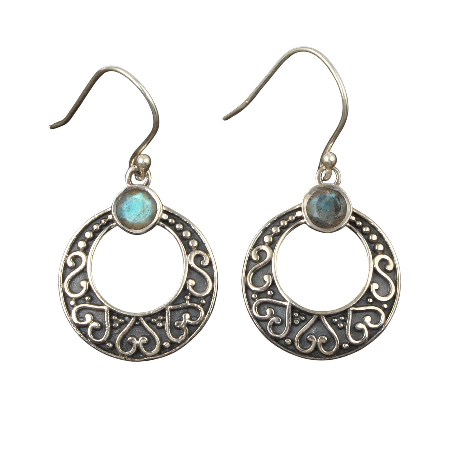 Traditional Labradorite Earrings Handmade 925 Sterling Silver Faceted Natural Gemstone Earrings Jewelry