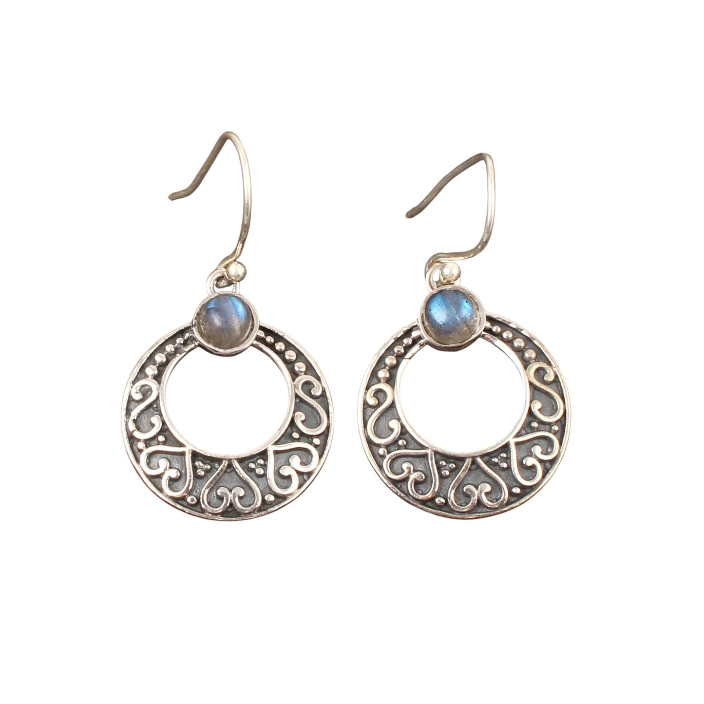 Natural Labradorite Earrings Handmade Traditional 925 Sterling Silver Gemstone Earrings Jewelry Birthday Gift For Her