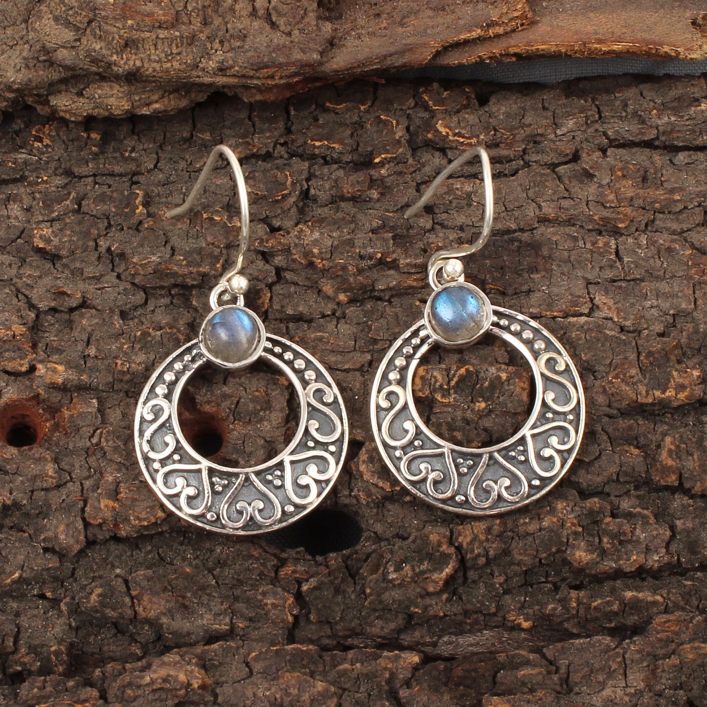 Natural Labradorite Earrings Handmade Traditional 925 Sterling Silver Gemstone Earrings Jewelry Birthday Gift For Her