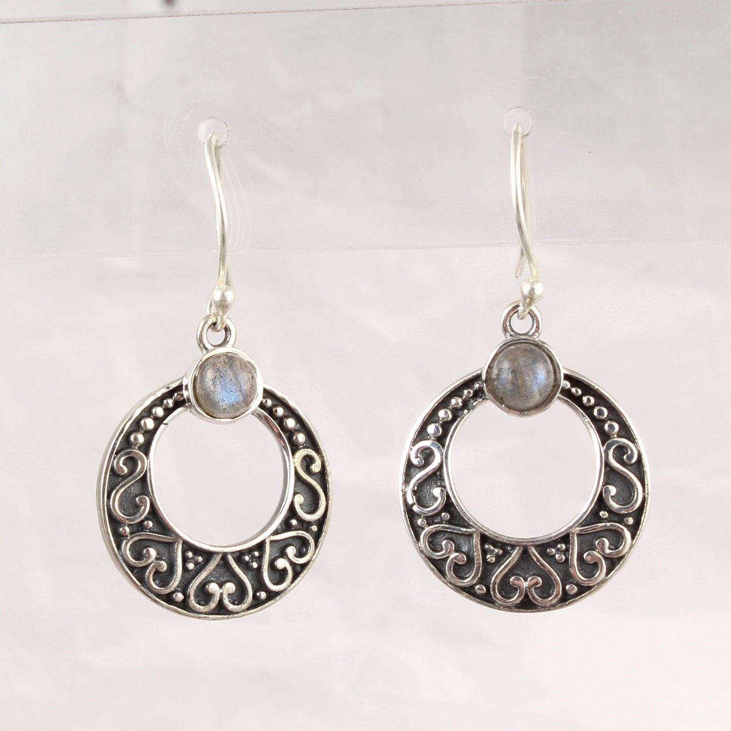 Natural Labradorite Earrings Handmade Traditional 925 Sterling Silver Gemstone Earrings Jewelry Birthday Gift For Her