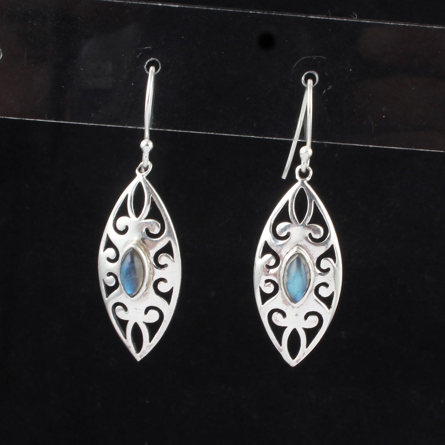 Filigree Bohemian Labradorite Earrings Handmade 925 Sterling Silver Earrings Christmas Gifts for Women