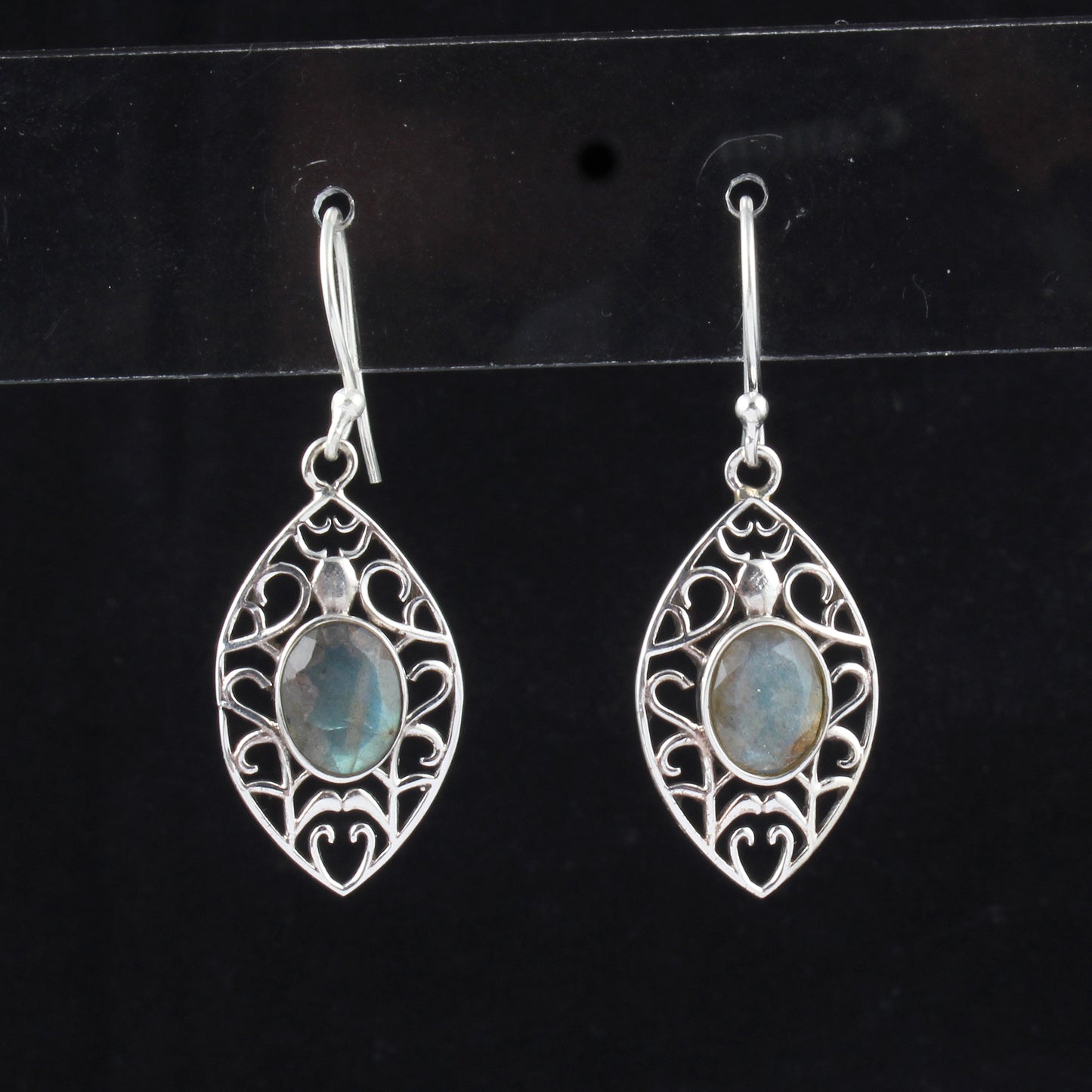 Faceted Labradorite Earrings Handmade Boho 925 Sterling Silver Earrings Birthday Gift for Her