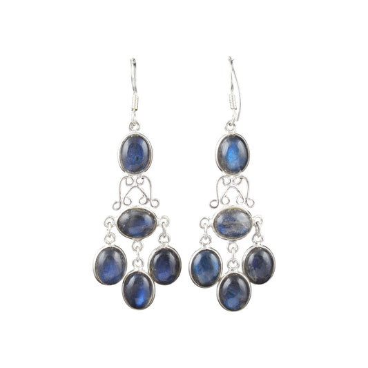 Chandelier Labradorite Earrings Handmade 925 Sterling Silver Earrings Natural Gemstone Long Earrings
