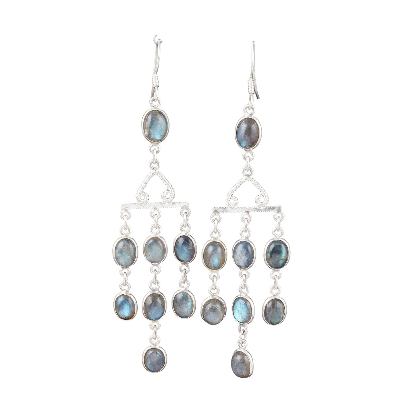 Chandelier Labradorite Earrings Handmade 925 Sterling Silver Long Dangle Earrings Natural Gemstone Jewelry