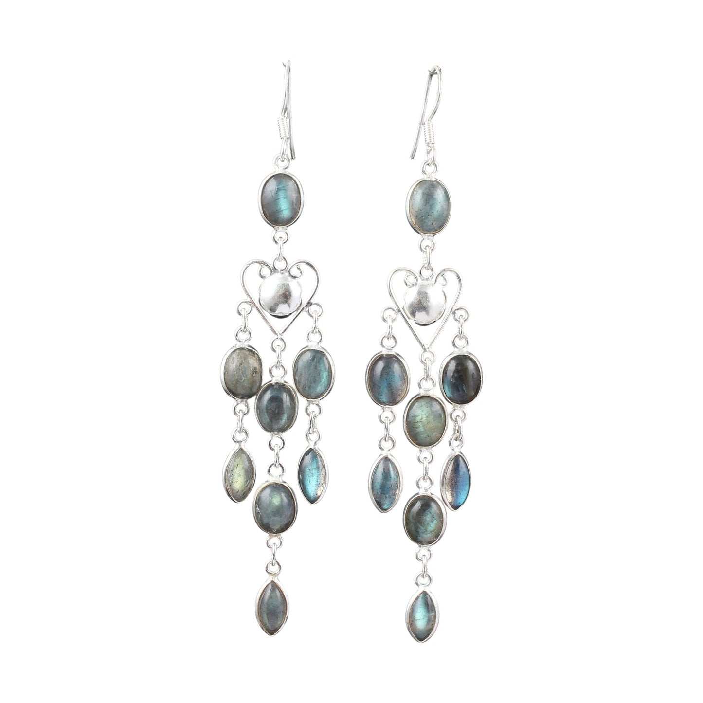 Chandelier Labradorite Earrings 925 Sterling Silver Long Dangle Earrings Gift for Anniversaries or Special Occasions