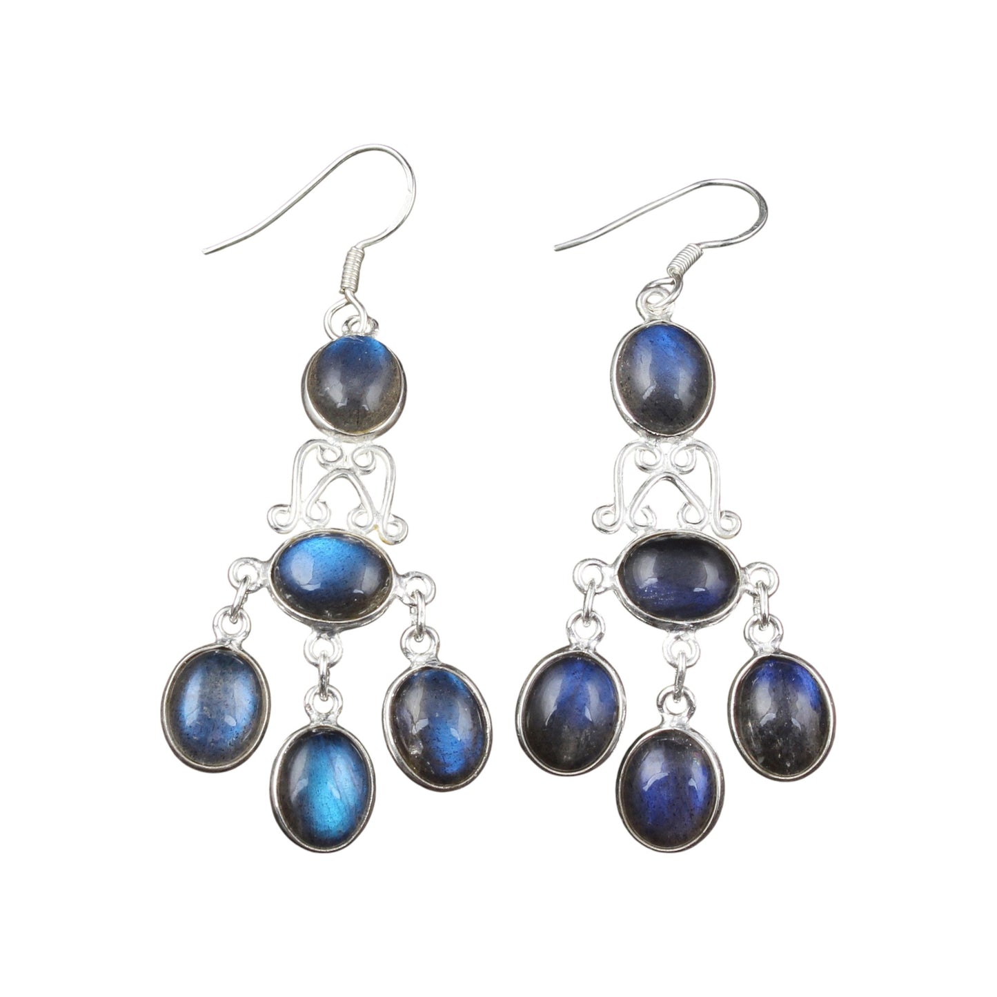 Chandelier Labradorite Earrings Handmade 925 Sterling Silver Dangle Earrings Natural Gemstone Jewelry