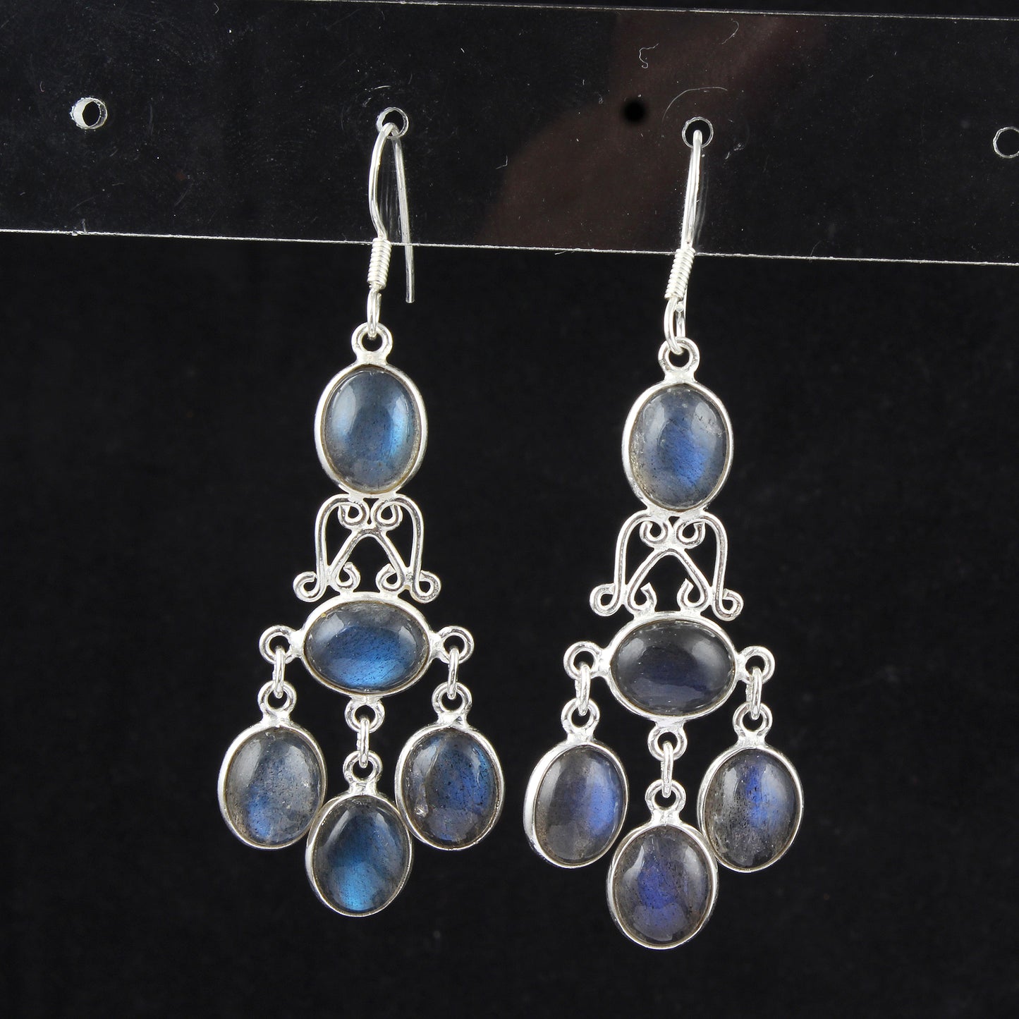 Chandelier Labradorite Earrings Handmade 925 Sterling Silver Dangle Earrings Natural Gemstone Jewelry