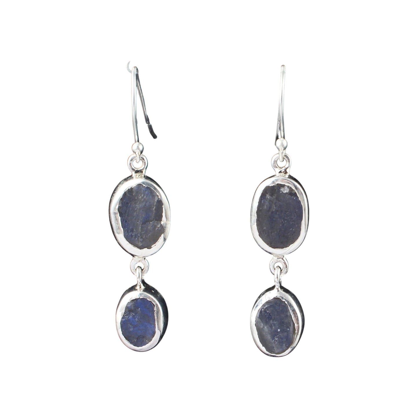 Rough Labradorite Earrings 925 Sterling Silver Natural Gemstone Earrings Handmade Dangle Drop Crystal Jewelry